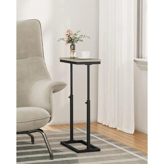 Living Room Side Table, Tall Couch Table, Bedroom End Table, Greige TB01BG083